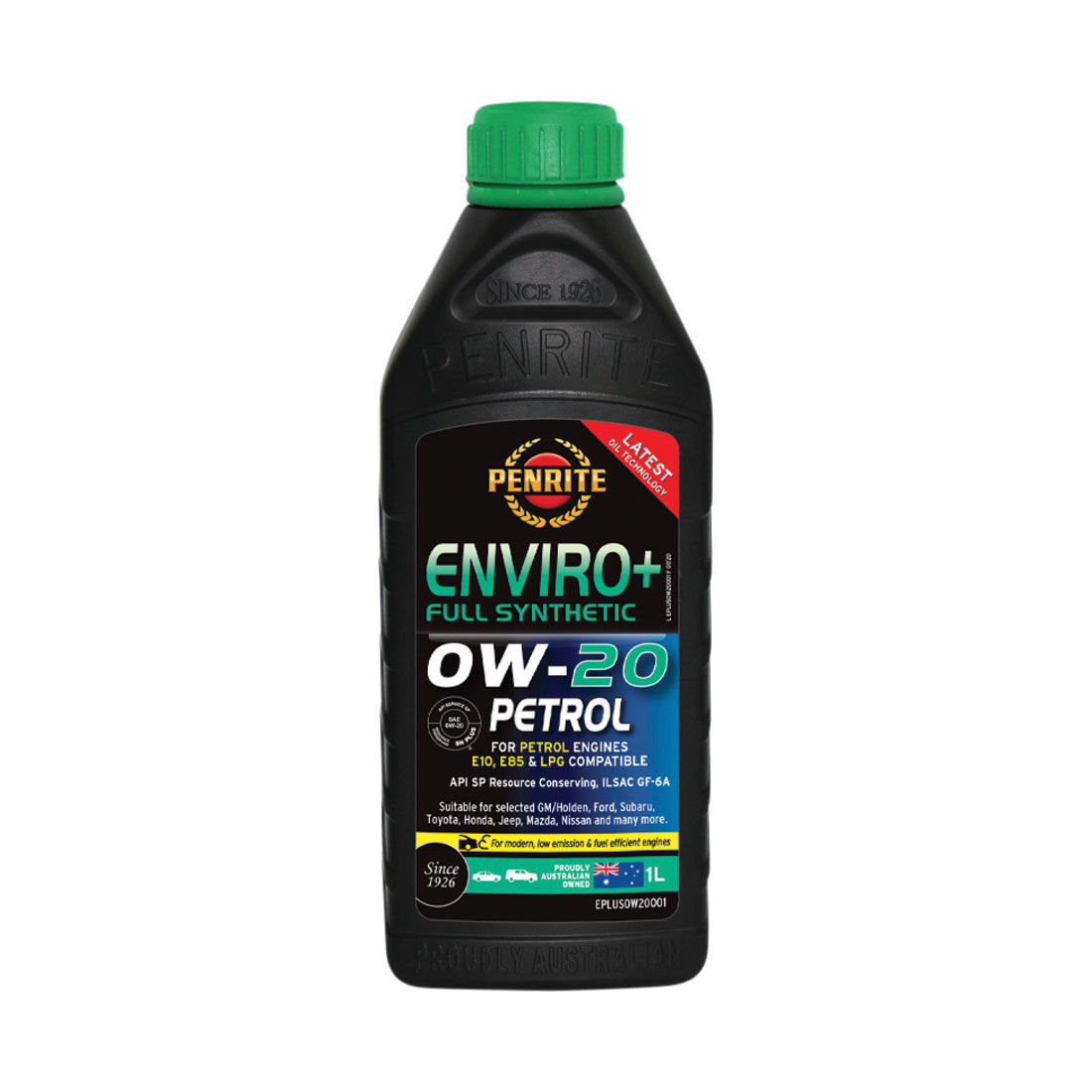 Penrite Enviro+ Engine Oil - 0W-20, 1 Litre, , scanz_hi-res