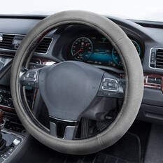 SCA Suede Velour Steering Wheel Cover Charcoal 380mm Diameter, , scanz_hi-res
