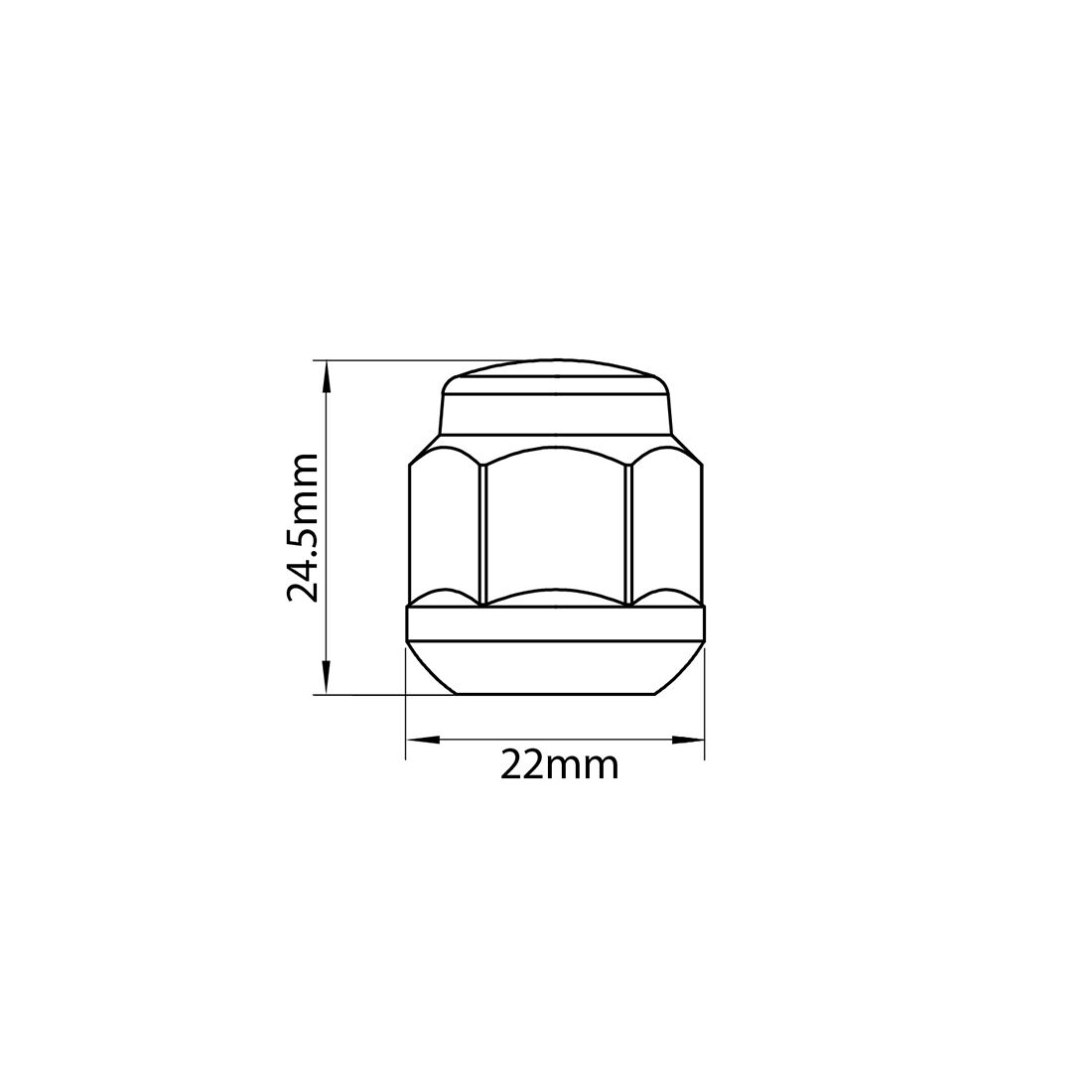 Tridon Wheel Nuts M12x1.5. Ball Seat. 19mm Hex - 5 Pack, , scanz_hi-res