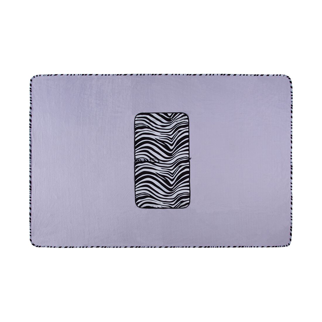 Cabin Crew Blanket and Cushion - Black/White/Lilac, , scanz_hi-res