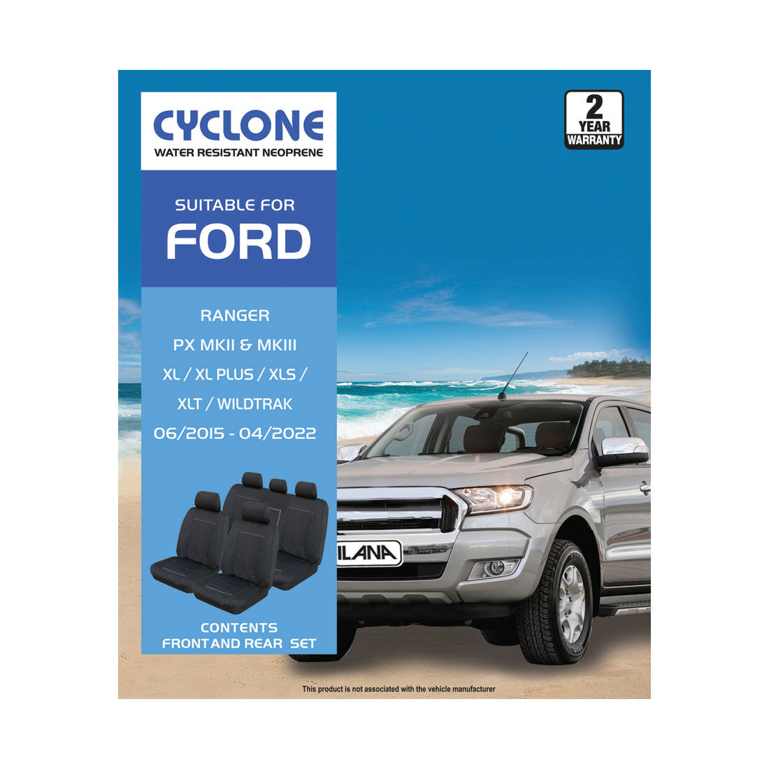 Ilana Cyclone Tailor Made Pack For Ford Ranger PX MKII Dual Cab 06/15-04/22, , scanz_hi-res