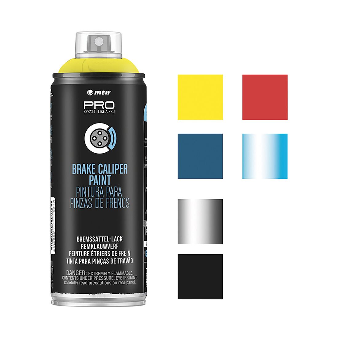 MTN Pro Yellow Brake Caliper Spray Paint 400mL, , scanz_hi-res