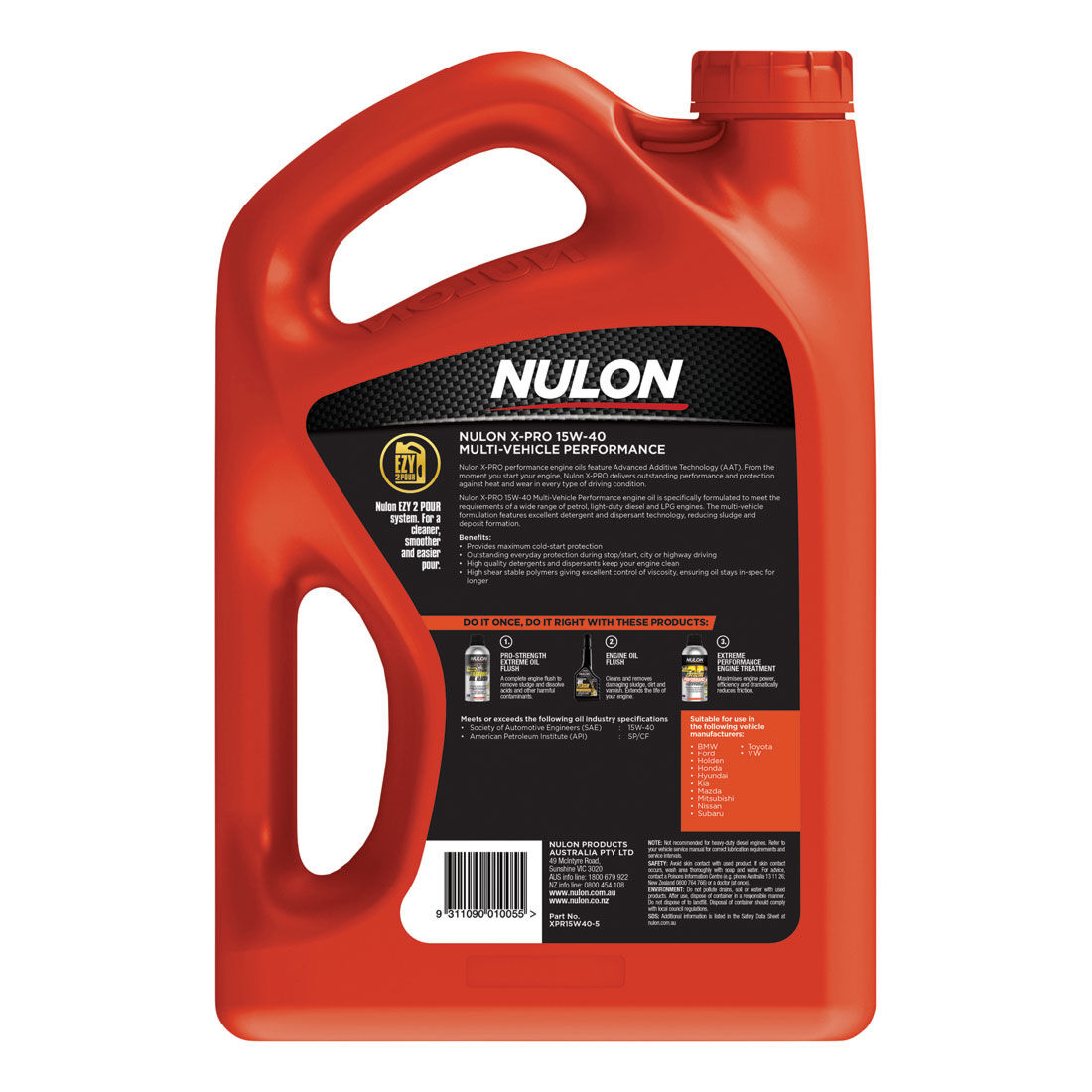 Nulon X-Pro 15W-40 Multi-Vehicle Performance Engine Oil 5 Litre, , scanz_hi-res