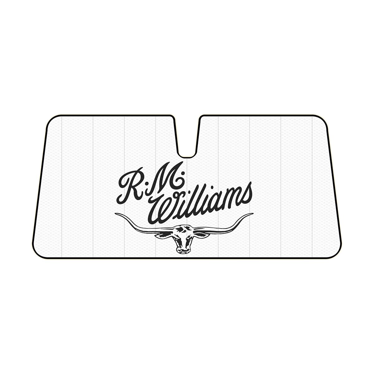 R.M.Williams Logo Sunshade Cream Accordion Front, , scanz_hi-res
