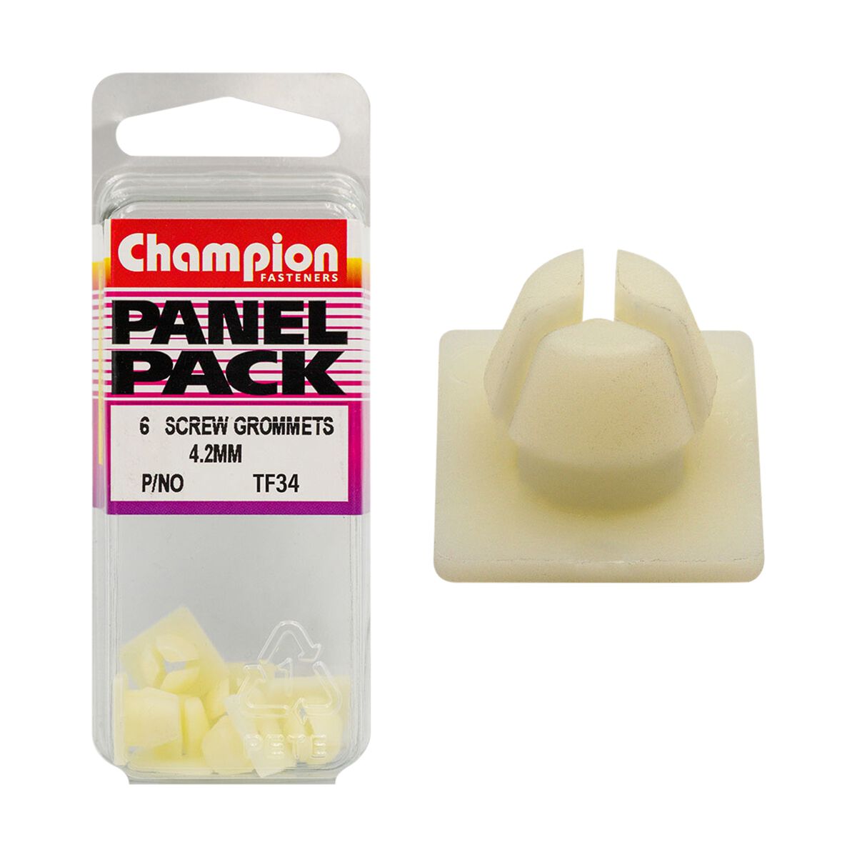 Champion Handy Pack Screw Grommets 8g TF34, 8.3mmx8.3mm, 4.2mm Screw, , scanz_hi-res