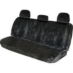 SCA Luxury Fur Seat Cover - Slate Adjustable Headrests Size 06H Rear Seat, , scanz_hi-res