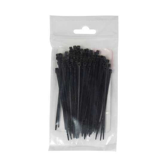 SCA Cable Ties 2.5mm X 100mm, Pack of 100, Black, , scanz_hi-res