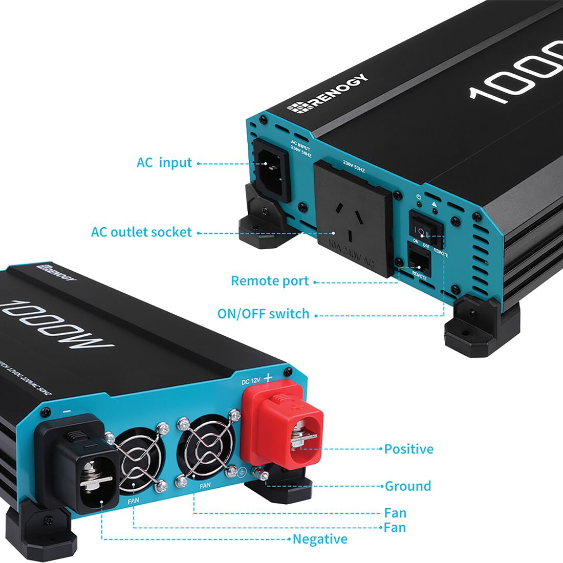 Renogy 1000W Pure Sine Wave Inverter With AC Transfer, , scanz_hi-res