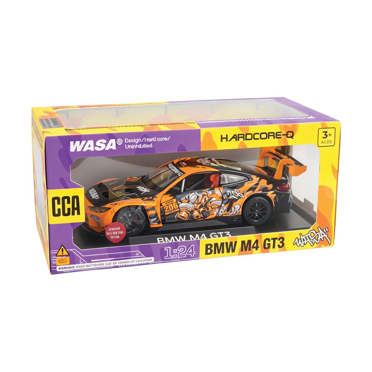 Die Cast WASA 1:24 BMW M4 GT3 - Yellow, , scanz_hi-res