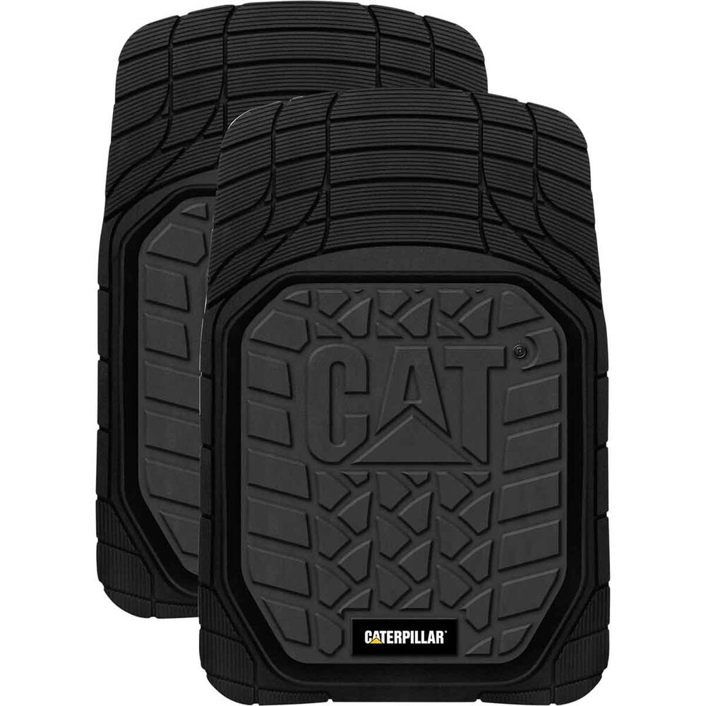 Caterpillar Car Floor Mats Rubber Black Front Pair Supercheap Auto