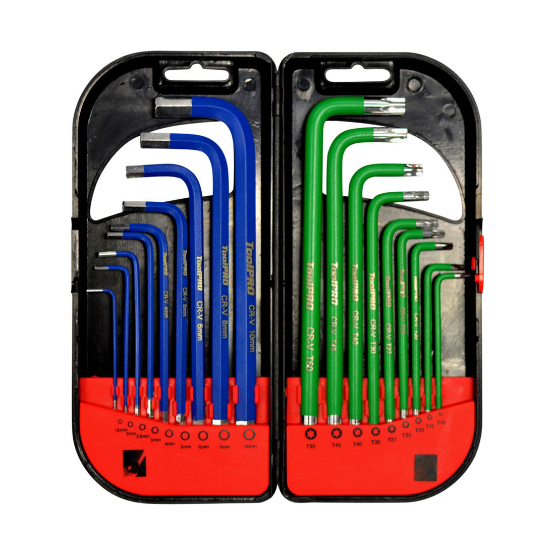 ToolPRO Long Hex Key Set - Metric & Torx, 18 Pieces, , scanz_hi-res