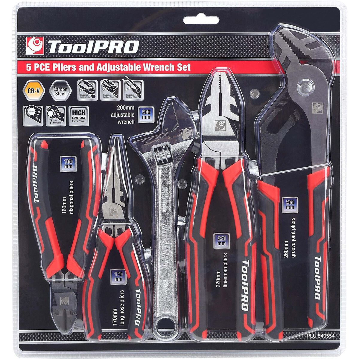ToolPRO Plier and Wrench Set 5 Piece, , scanz_hi-res