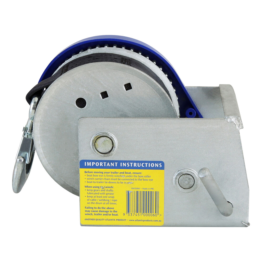 Atlantic Two Speed Trailer Winch with Webbing Supercheap Auto