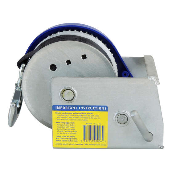 Atlantic Marine Winch 5:1/1:1 Webbing Strap S Hook 7.5m 775kg, , scanz_hi-res