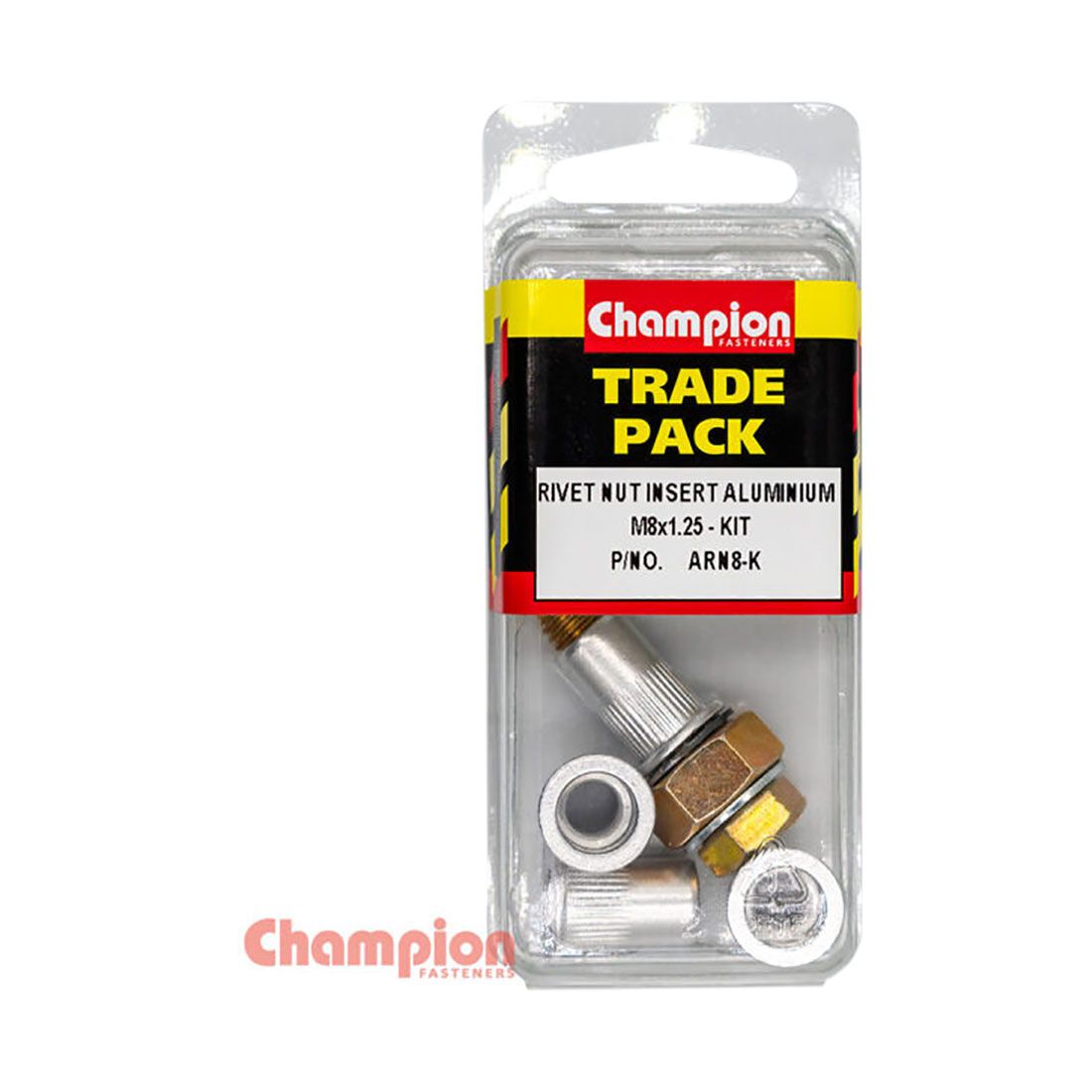 Champion Rivet Nuts Aluminium - M8x1.25, ARN8-K, , scanz_hi-res
