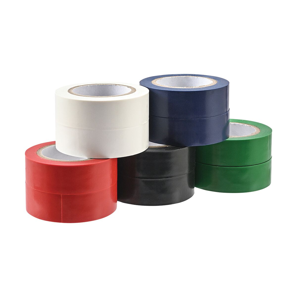 SCA PVC Electrical Tapes - Assorted Colour, 18mm x 10m, 10 Pack, , scanz_hi-res