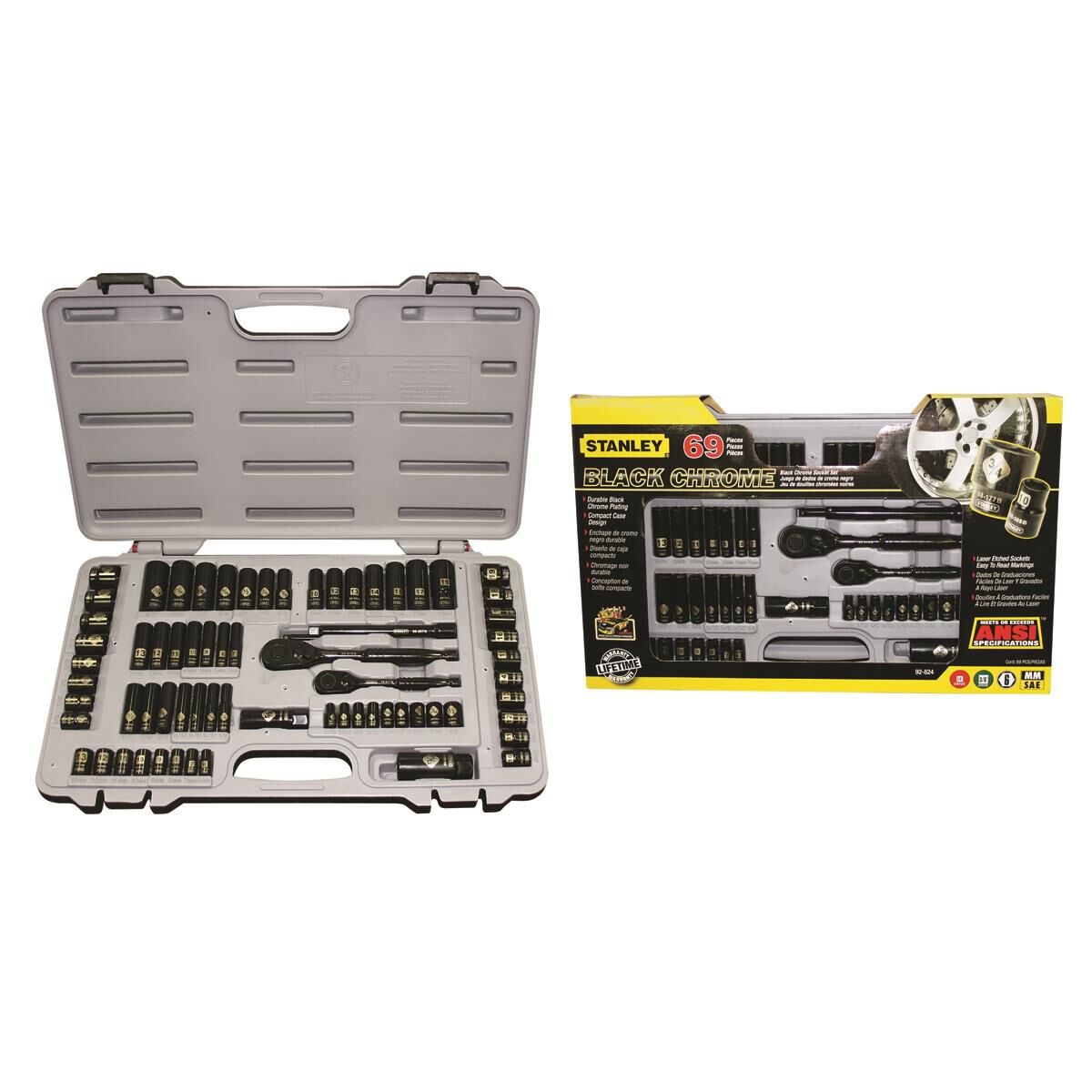 Stanley 69 piece discount socket set