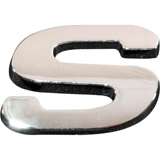 SCA 3D Chrome Badge Letter S, , scanz_hi-res