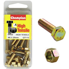 Champion High Tensile Bolts and Nuts BM22, M6 X 60mm, , scanz_hi-res