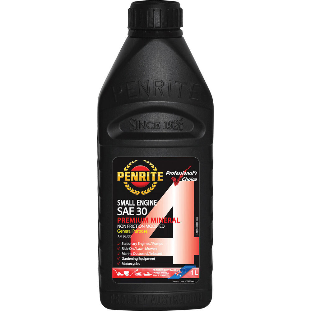Penrite Small Engine 4 Stroke Engine Oil SAE 30 1 Litre Supercheap