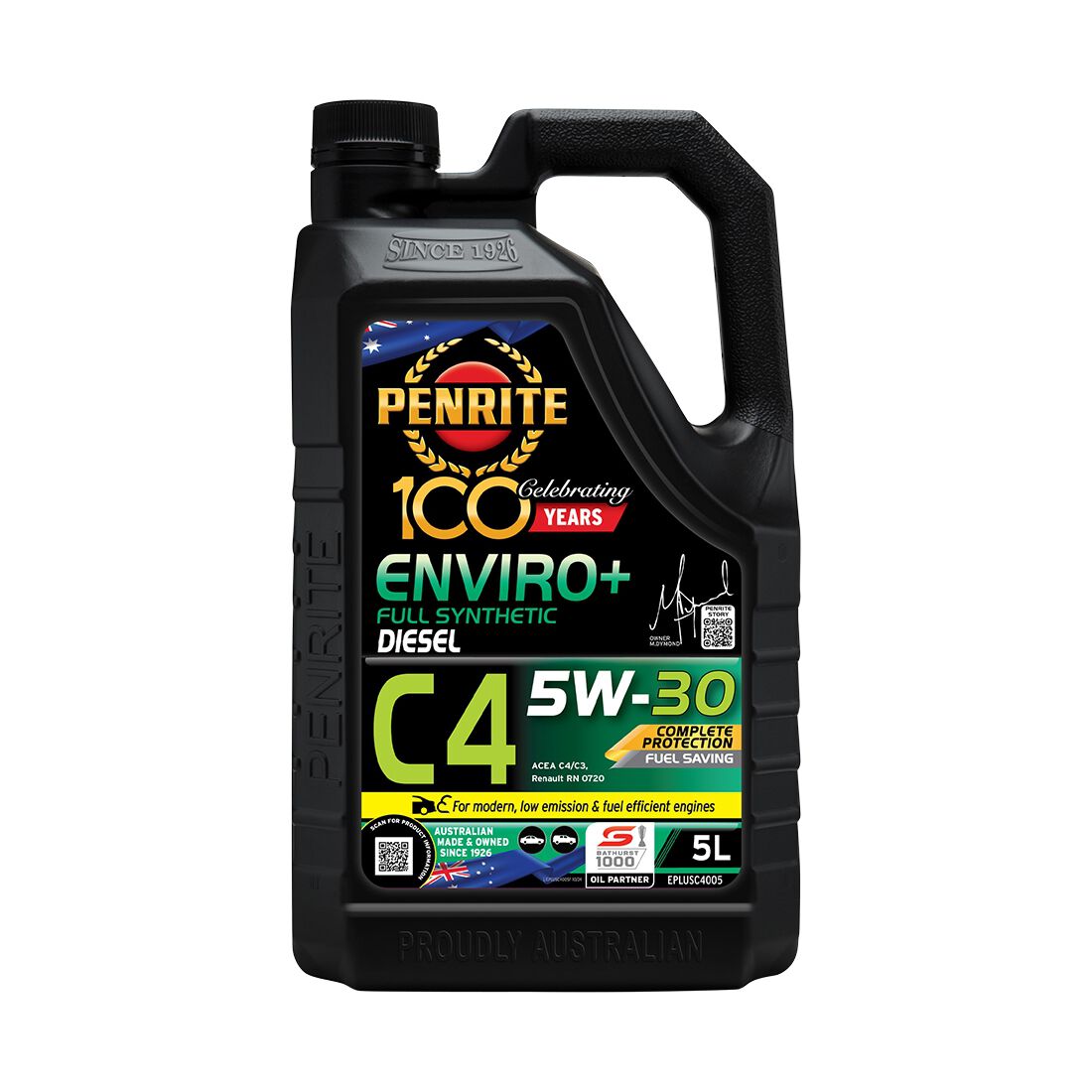 Penrite Enviro+ C4 Engine Oil - 5W-30 5 Litre, , scanz_hi-res