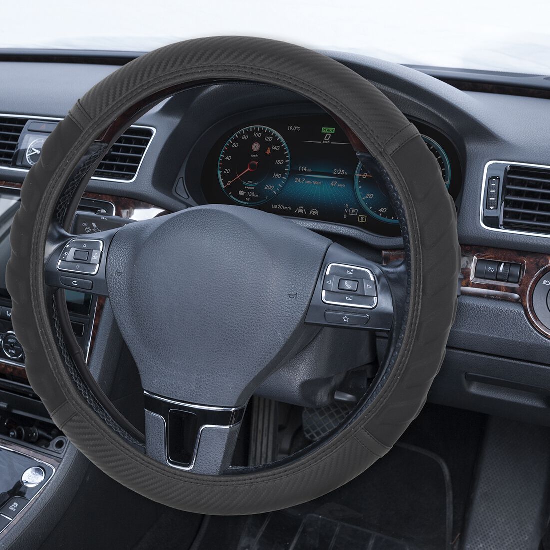 SCA Soft Steering Wheel Cover Black, , scanz_hi-res