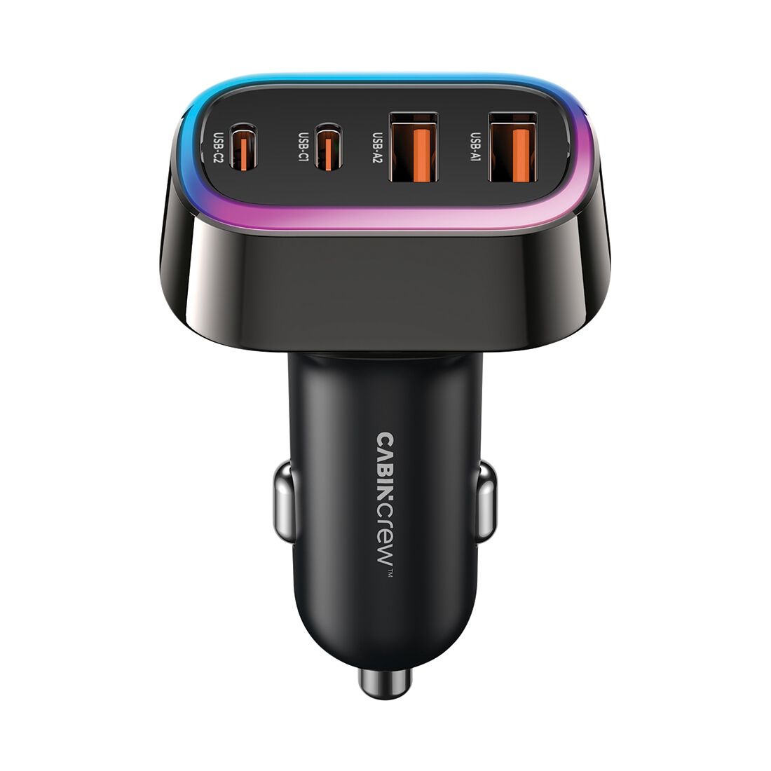Cabin Crew 12V 70W 4 Port USB-A/USB-C In-Car Fast Charger, , scanz_hi-res