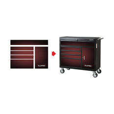 ToolPRO Tool Cabinet Magnet Fascia Set - Red Carbon Fibre, Suits 41" Cabinet, , scanz_hi-res