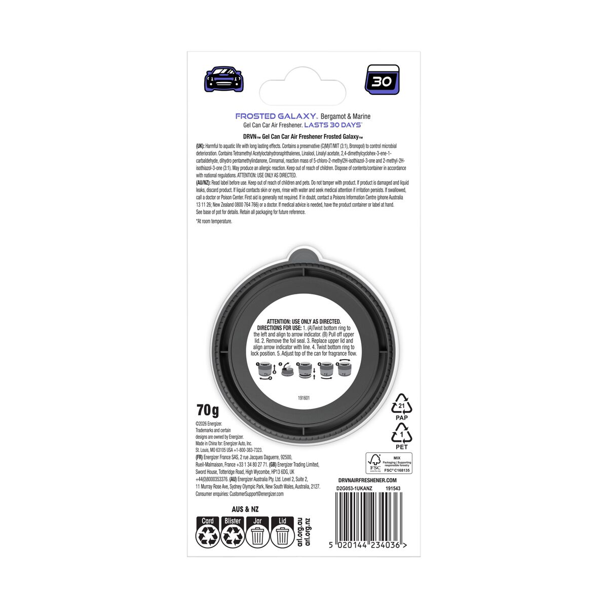 DRVN Frosted Galaxy Gel Can Air Freshener - 1 Pack, , scanz_hi-res