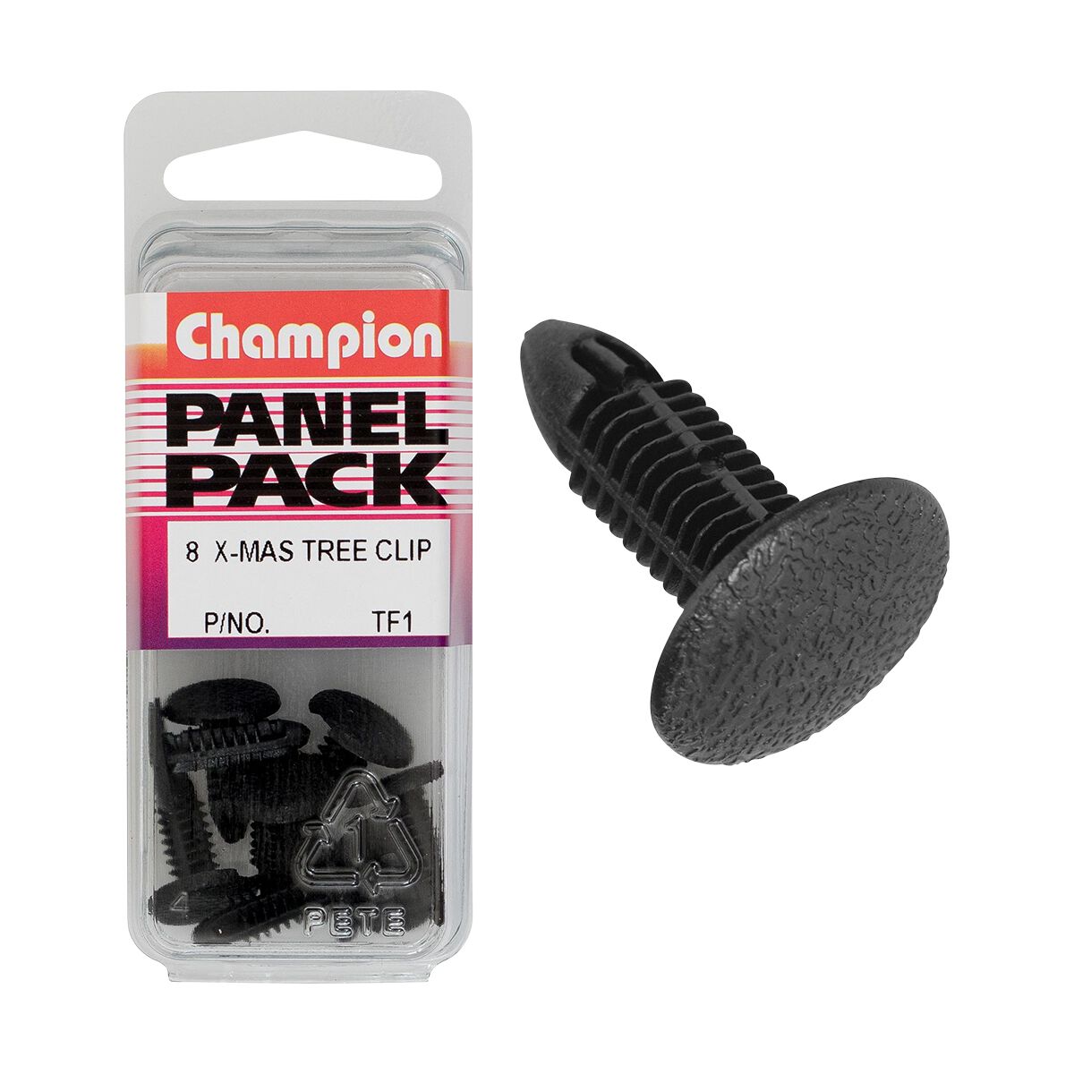 Champion Panel Pack Christmas Tree Clips Black TF1, 5mmx18mm, , scanz_hi-res