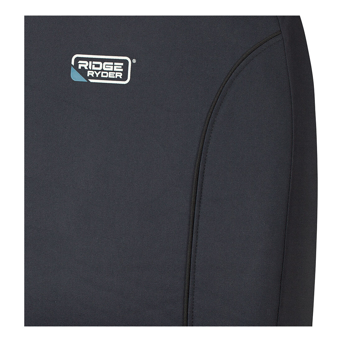 Ridge Ryder Canvas Seat Covers Charcoal/Black Piping Adjustable Headrests Airbag Compatible 30SAB, , scanz_hi-res