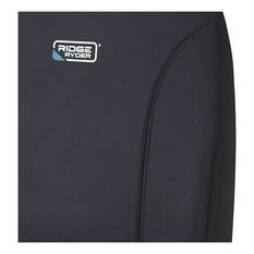 Ridge Ryder Canvas Seat Covers Charcoal/Black Piping Adjustable Headrests Airbag Compatible 30SAB, , scanz_hi-res