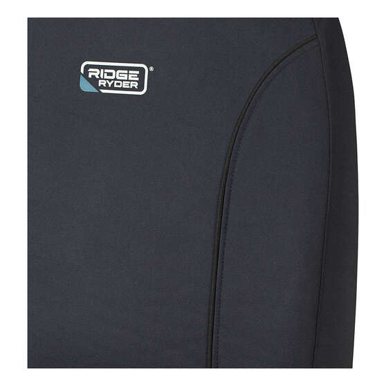 Ridge Ryder Canvas Seat Covers Charcoal/Black Piping Adjustable Headrests Airbag Compatible 30SAB, , scanz_hi-res