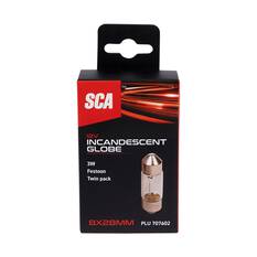 SCA Incandescent Globe - 8X28MM 12V 3W - 2 Pack, , scanz_hi-res