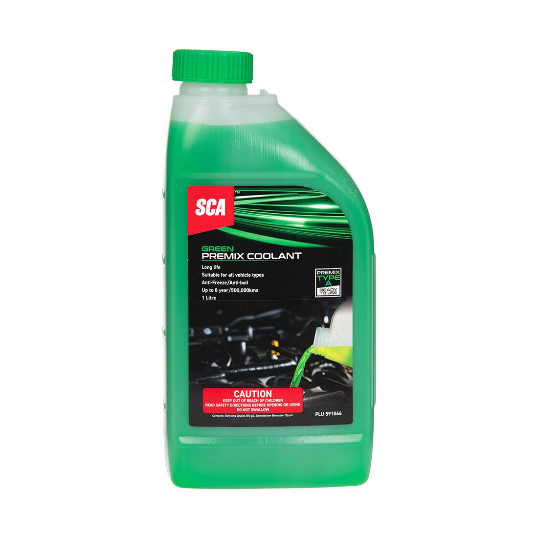 SCA Green Long Life Coolant Premix - 1 Litre, , scanz_hi-res