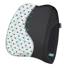 Skechers Air Cooled Memory Foam Lumbar Cushion Black/Aqua, , scanz_hi-res
