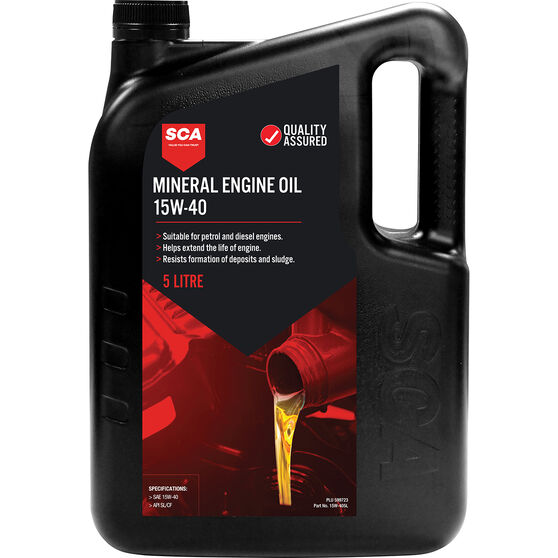 SCA Mineral Engine Oil 15W-40 5 Litre, , scanz_hi-res