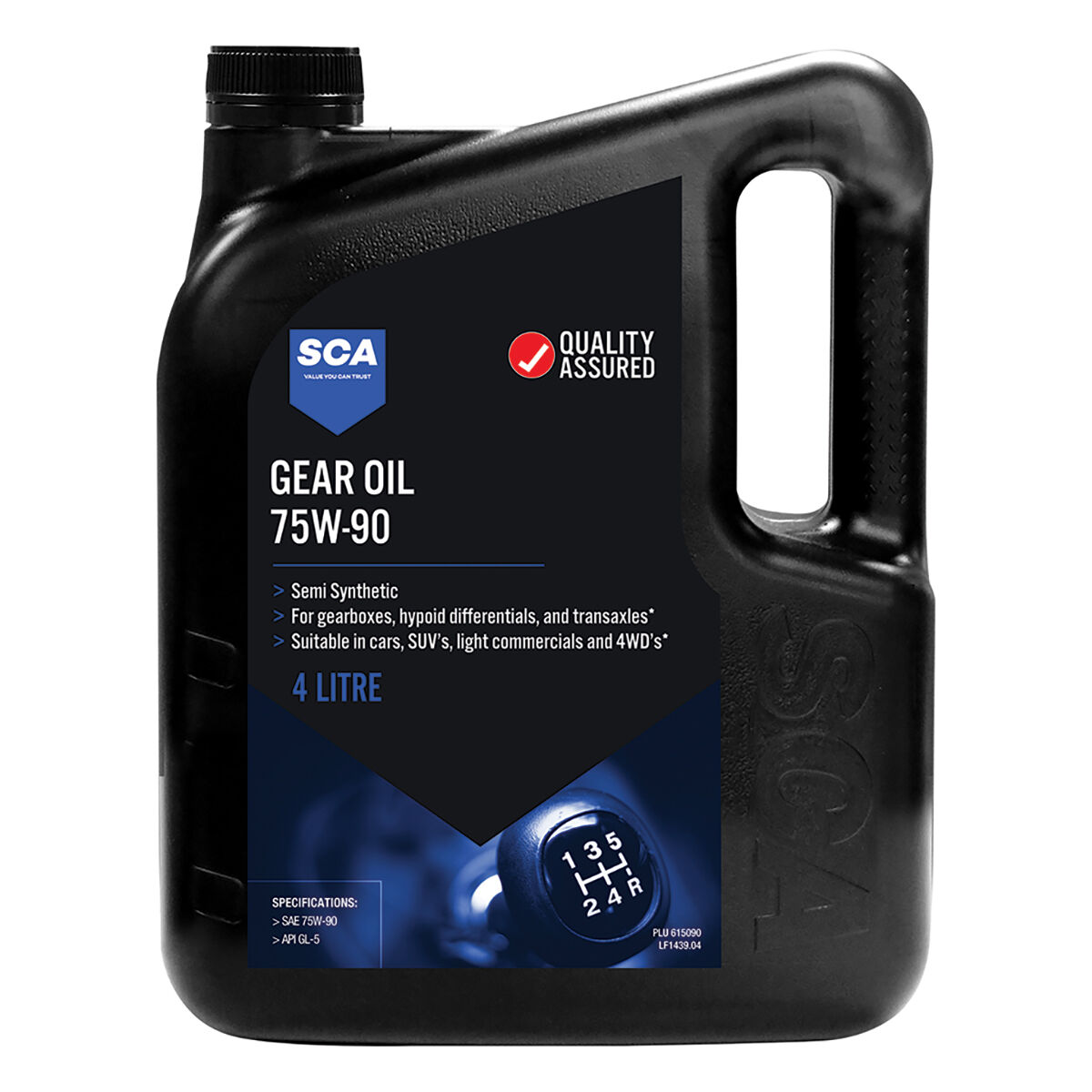 SCA Gear Oil 75W-90 Semi Synthetic 4 Litre, , scanz_hi-res