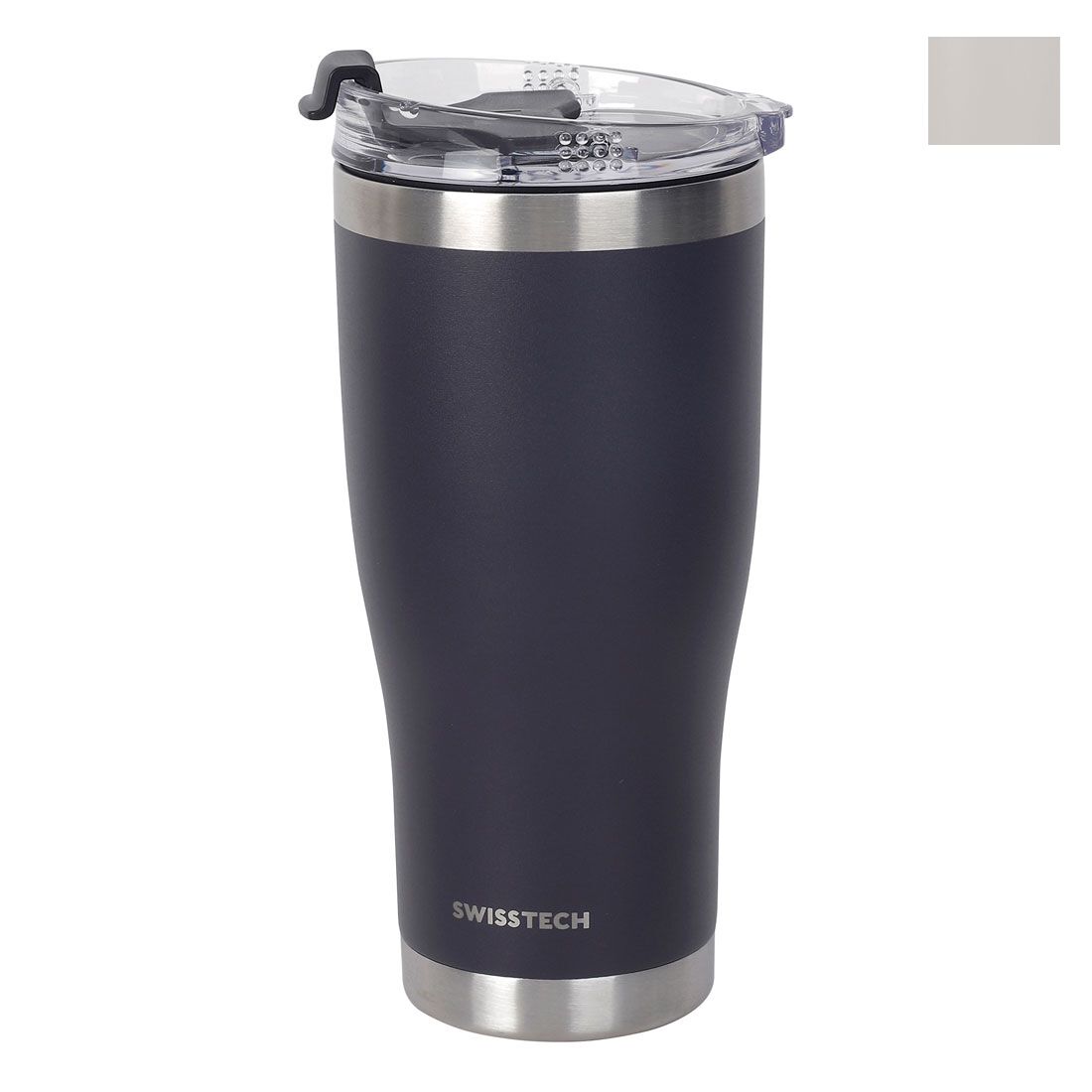 Swiss Tech Tall Tumbler - 20oz/591ml, Charcoal, , scanz_hi-res