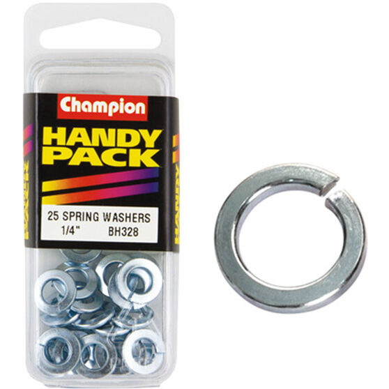 Champion Spring Washers - 1 / 4inch, BH328, Handy Pack, , scanz_hi-res