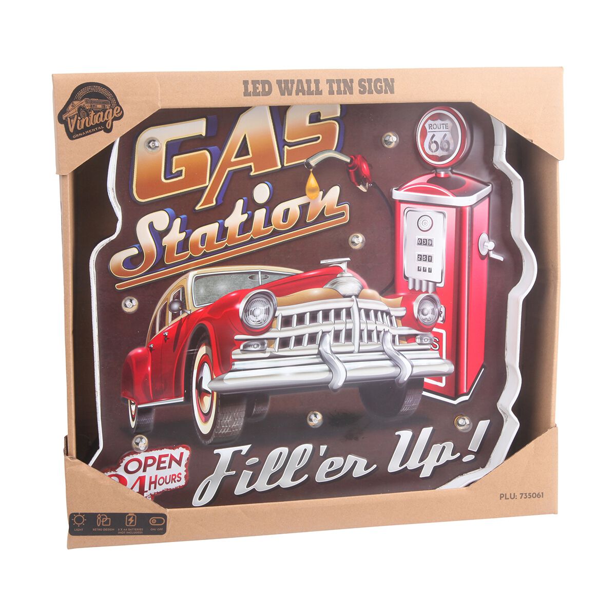 Led Gas Station Tin Sign, , scanz_hi-res