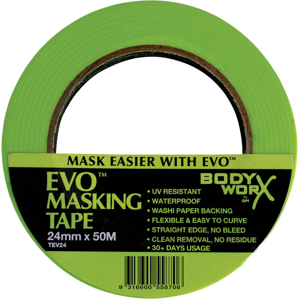 Bodyworx EVO Masking Tape 24mm x 50m Supercheap Auto New Zealand
