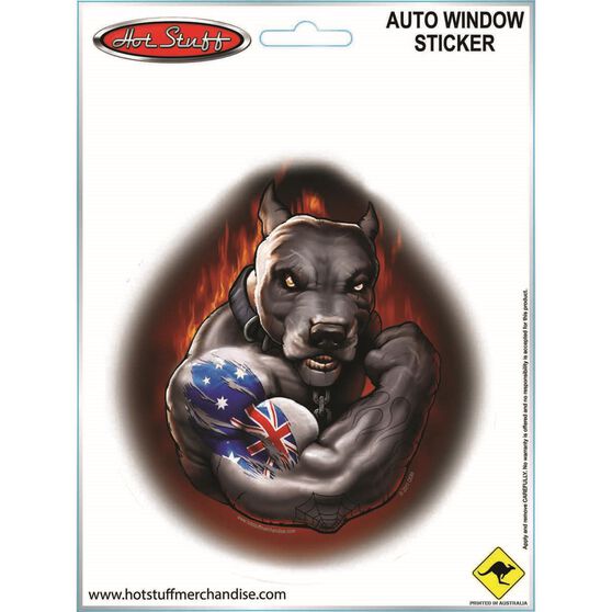 Hot Stuff Sticker Aussie Muscle Bulldog, Vinyl, , scanz_hi-res
