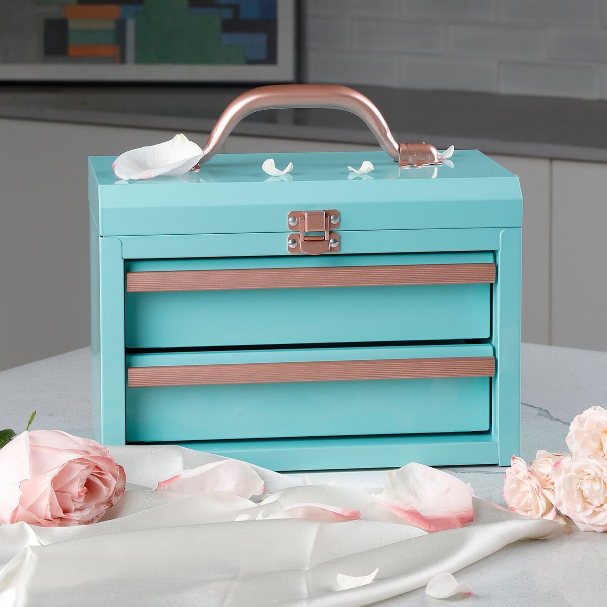 Toolpro Mini Tool Chest Turquois, , scanz_hi-res