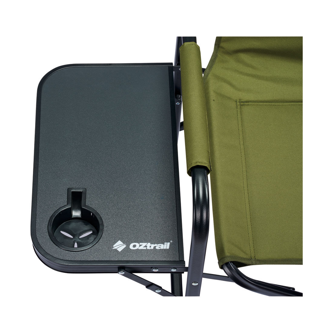 Oztrail Directors Classic with Side Table Chair, , scanz_hi-res