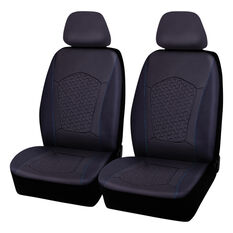 SCA Hex Gel Seat Covers - Black, Adjustable Headrests, airbag Compatible, , scanz_hi-res