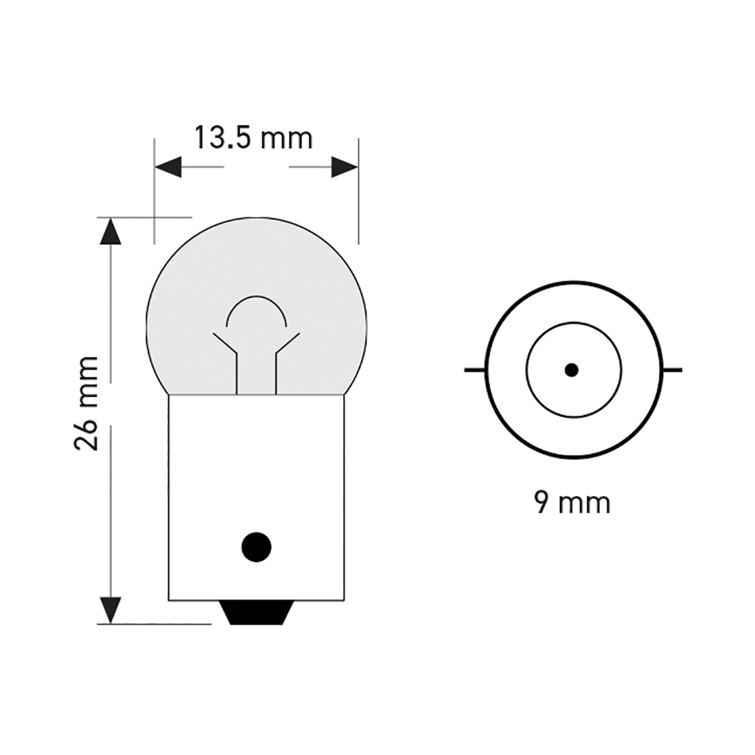 SCA Incandescent Globe - G14 12V 6W - 2 Pack, , scanz_hi-res