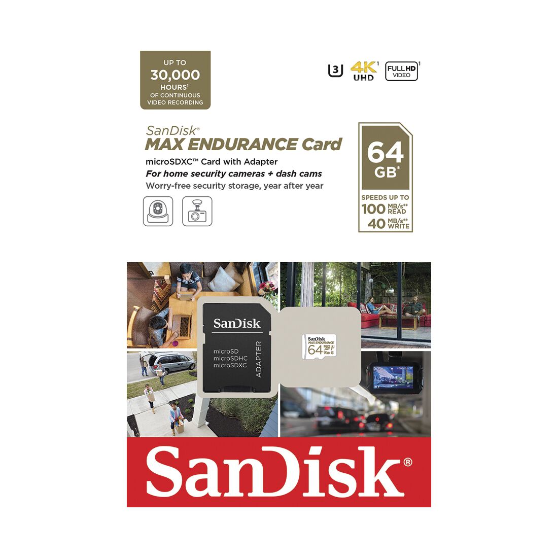 Sandisk Max Endurance MicroSD Memory Card 64GB, , scanz_hi-res