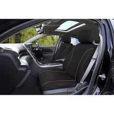 SCA Canvas Seat Covers - Black/Grey Adjustable Headrests Size 30 Front Pair Airbag Compatible, , scanz_hi-res