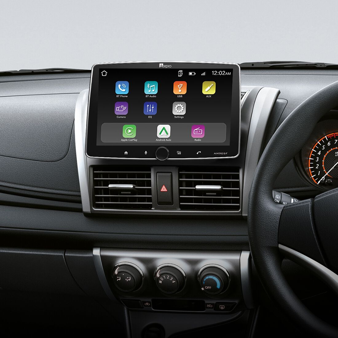 Aerpro 9" Floating Screen Apple CarPlay & Android Auto Head Unit, , scanz_hi-res